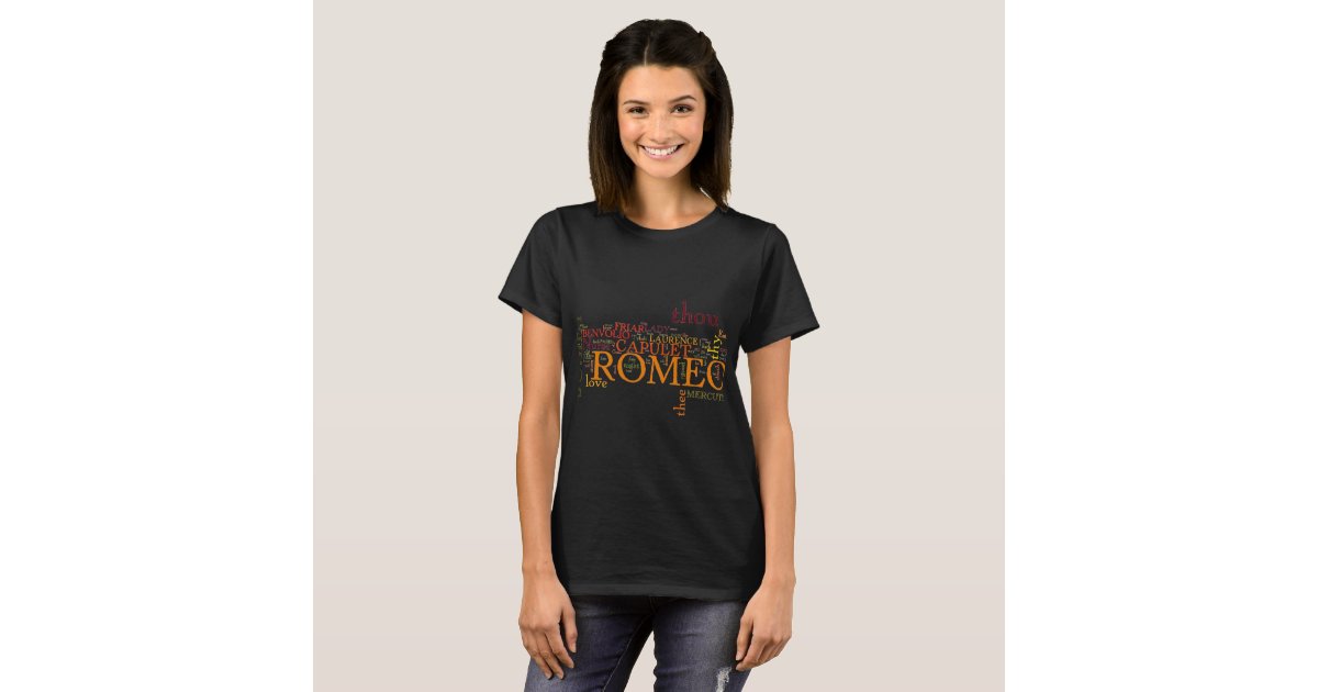 Romeo and Juliet Word Art T-Shirt | Zazzle.com