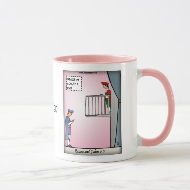 Romeo and Julius Pink Valentine's Combo Mug (Right)