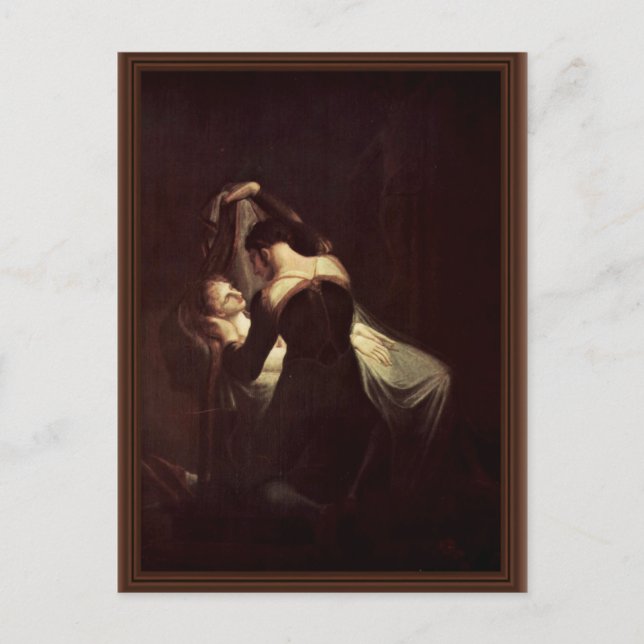 Romeo At Juliet'S Deathbed,  By Füssli Johann Hein Postcard (Front)