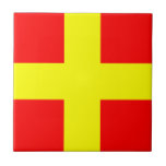 ROMEO CERAMIC TILE<br><div class="desc">Nautical flag symbol ROMEO</div>