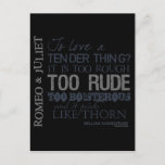 Romeo & Juliet Love Quote Postcard