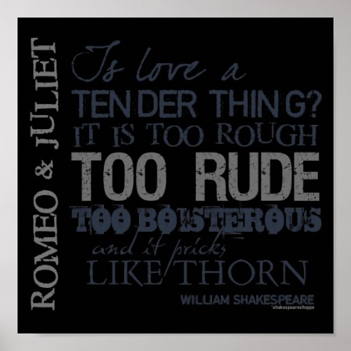 Romeo  Juliet Love Quote Poster