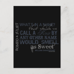 Romeo & Juliet Name Quote Postcard