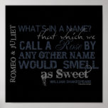 Romeo & Juliet Name Quote Poster
