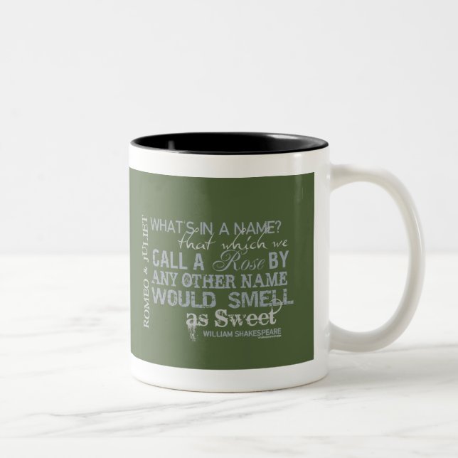 Romeo & Juliet Name Quote Two-Tone Coffee Mug (Right)