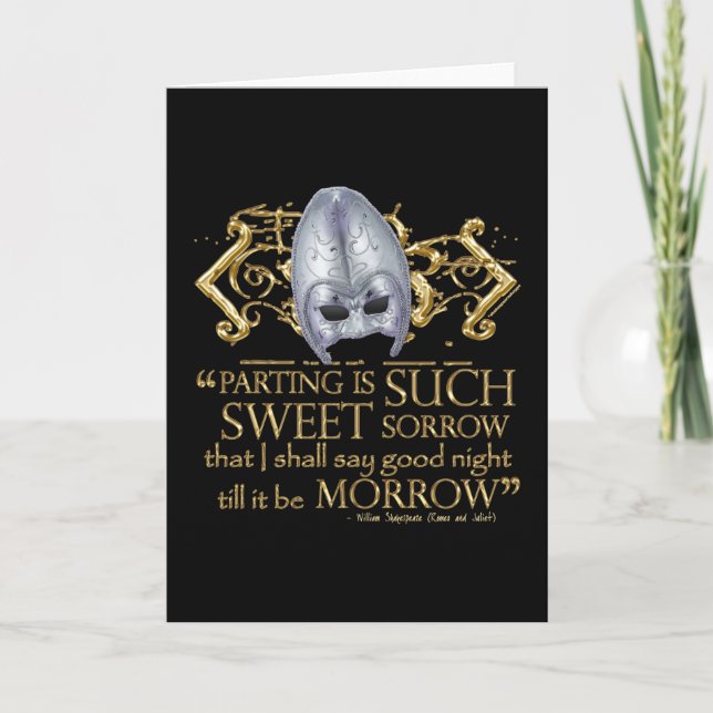 Romeo & Juliet Quote (Gold Version) Card (Front)