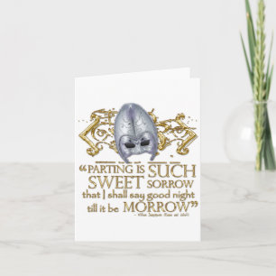 Romeo & Juliet Quote (Gold Version) Holiday Card