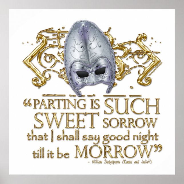 Romeo & Juliet Quote (Gold Version) Poster (Front)
