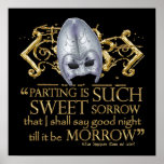 Romeo & Juliet Quote (Gold Version) Poster