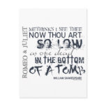 Romeo & Juliet Tomb Quote Postcard