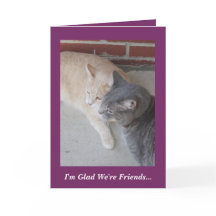 Romeo & Russ The Cats I'm Glad We're Friends..Card