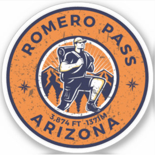 Romero pass, Arizona hiking alpine passes Sticker