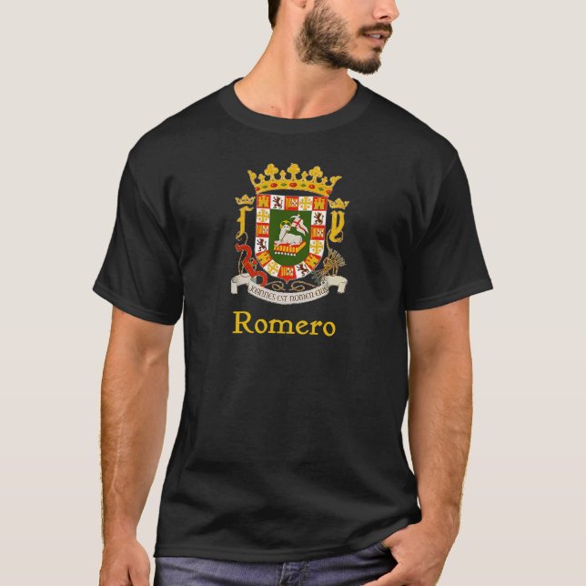 Romero Shield of Puerto Rico T-Shirt (Front)