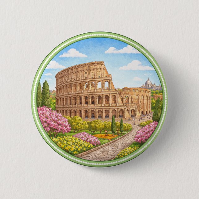 Rome's Colosseum Button (Front)
