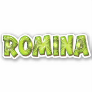 Romina Name Kiwi Design Decal Sticker