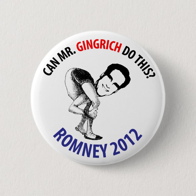 Romney 2012 Humor Pinback Button (Front)