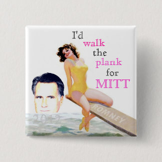 Romney 2012 Pin-Up Girl Pinback Button