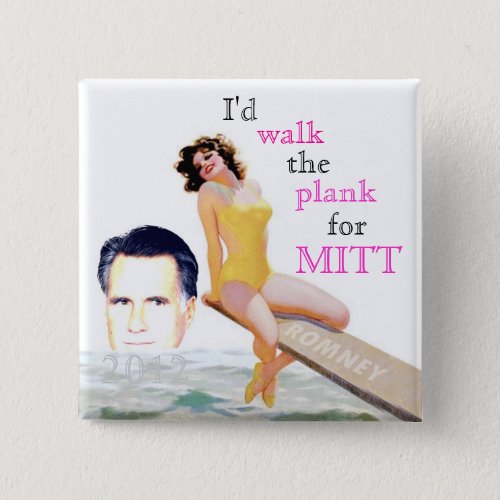 Romney 2012 Pin_Up Girl Pinback Button