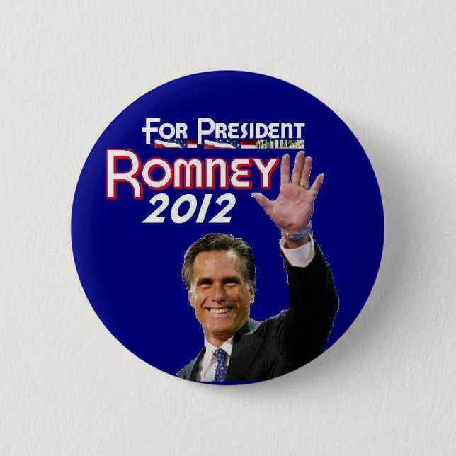 Romney 2012 pinback button (Front)