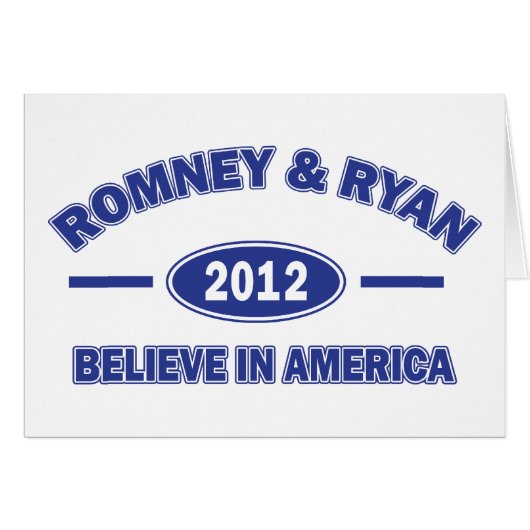 Romney And Ryan 2012 Cards (Front Horizontal)