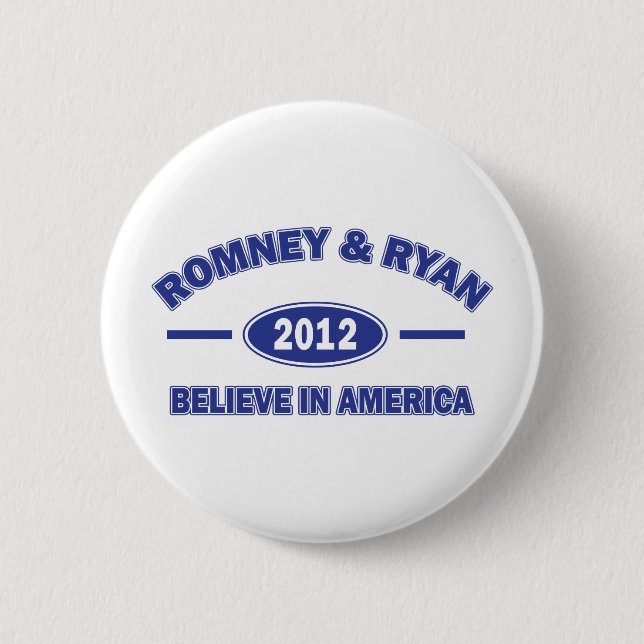 Romney And Ryan 2012 Pinback Button (Front)
