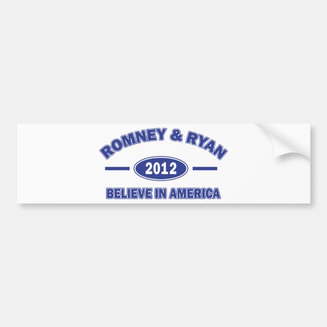 Romney and Ryan Believe Bumper Sticker (Front)