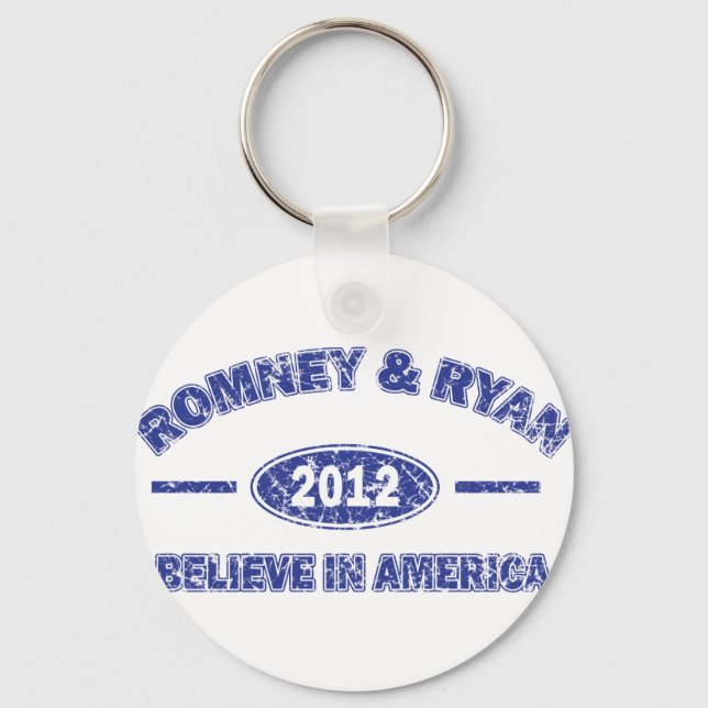Romney and Ryan Believe in America Keychain (Front)