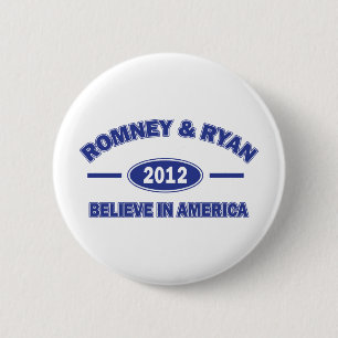 Romney and Ryan Believe Pinback Button