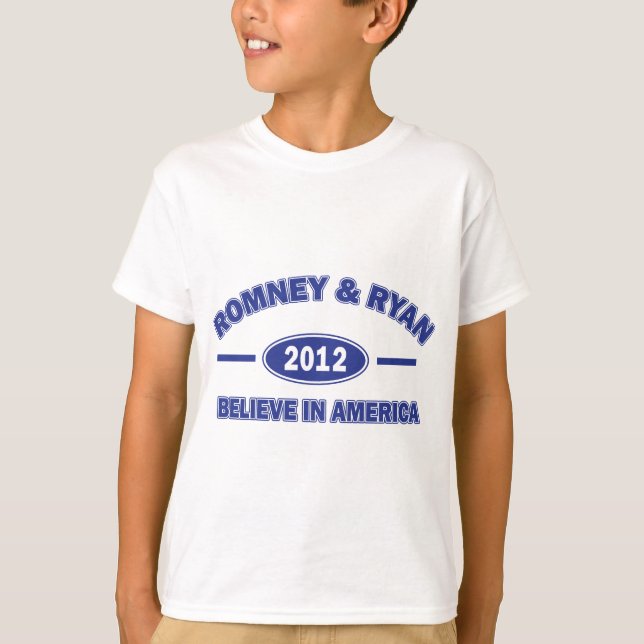 Romney and Ryan Believe T-Shirt (Front)