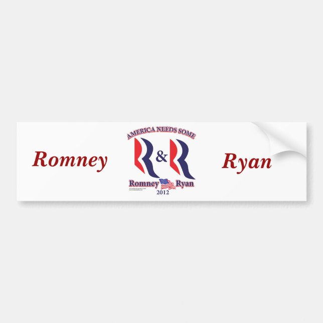 Romney and Ryan Bumper Sticker (Front)