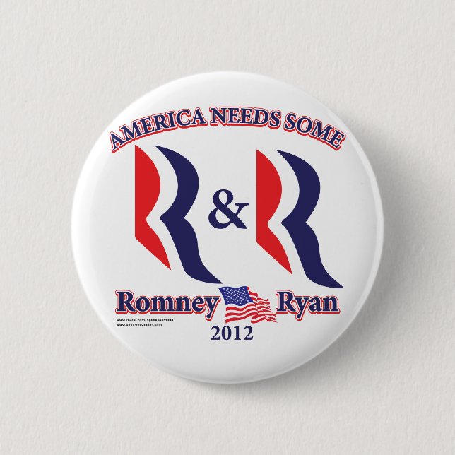 Romney and Ryan Pinback Button (Front)