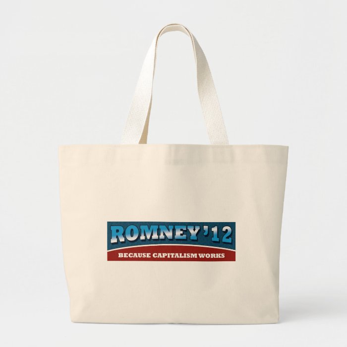 Romney  Because Capitalism Works Canvas Bags