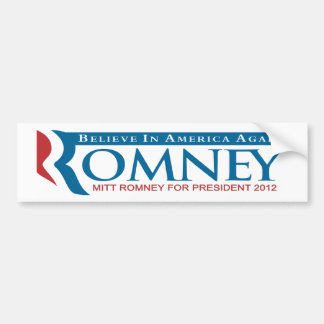 Romney: Believe Again Bumper Sticker