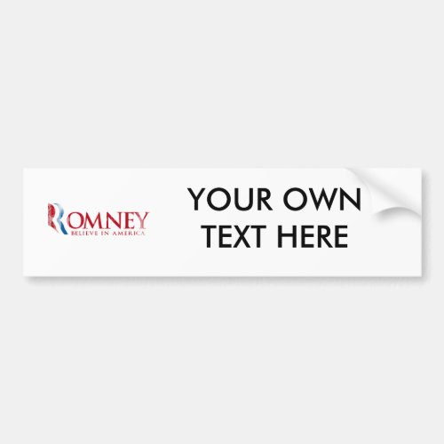 Romney _ Believe in America red Bumper Sticker