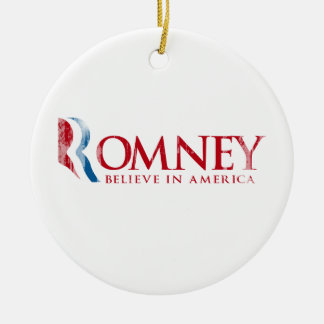Romney - Believe in America (red) Ceramic Ornament