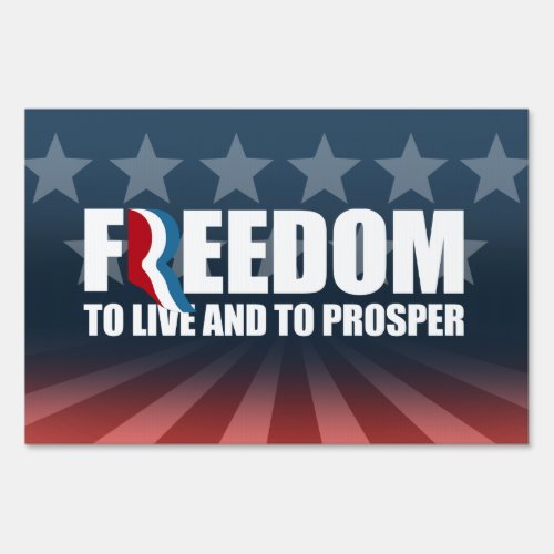 ROMNEY BRINGS FREEDOM TO PROSPER _png Sign