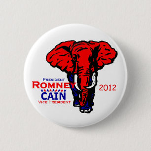 Romney Cain 2012 Pinback Button