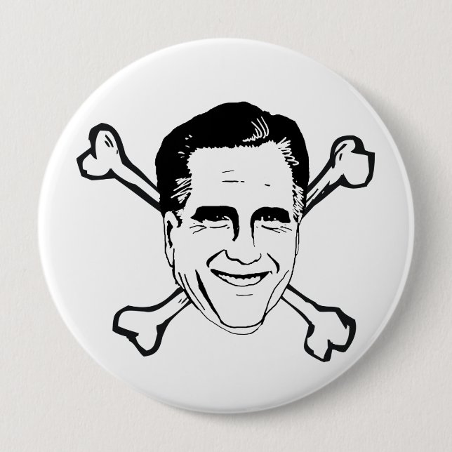 ROMNEY CROSSBONES.png Pinback Button (Front)