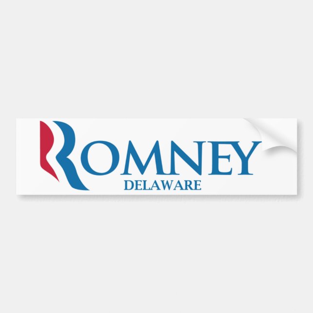 Romney Delaware Bumper Sticker (Front)