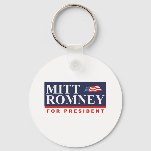 ROMNEY FOR PRESIDENT (Banner) Keychain (Front)