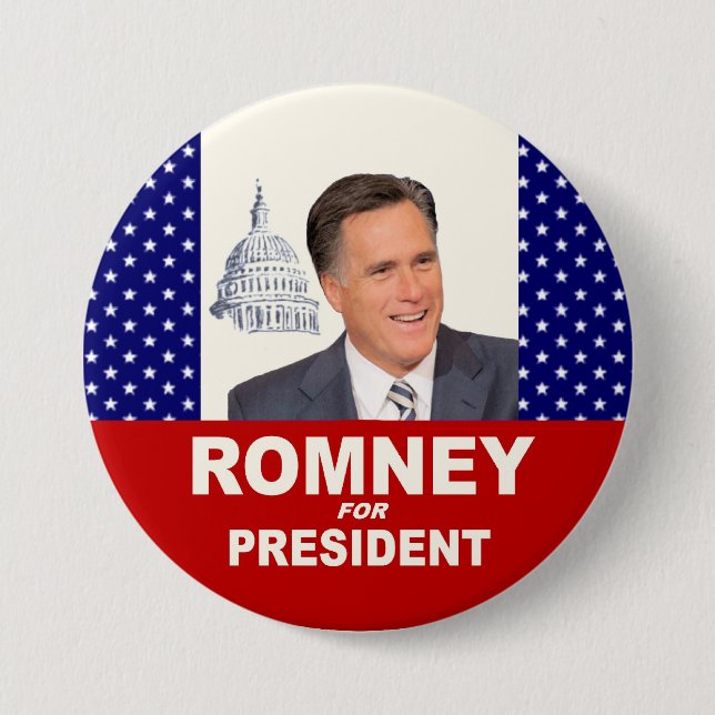 Romney for President Pinback Button (Front)