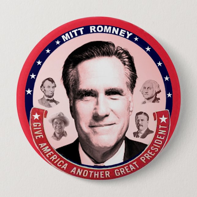 Romney & Great Presidents Button (Front)