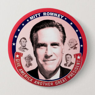 Romney & Great Presidents Button