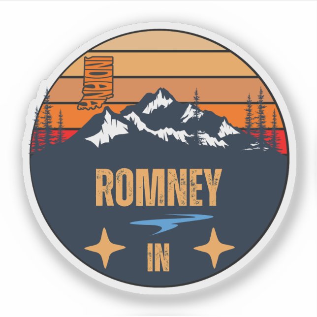 Romney, Indiana Sticker (Front)