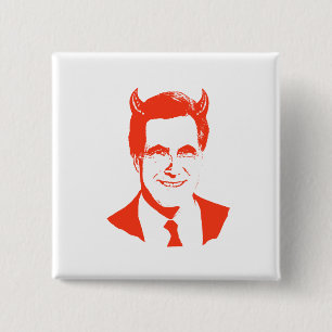 Romney is the Devil Button