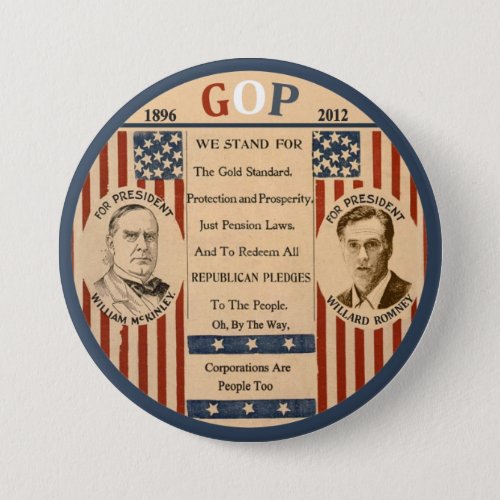 Romney  McKinley Pinback Button