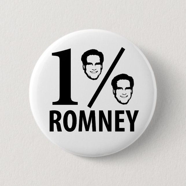 Romney, Mister One Percent Pinback Button (Front)