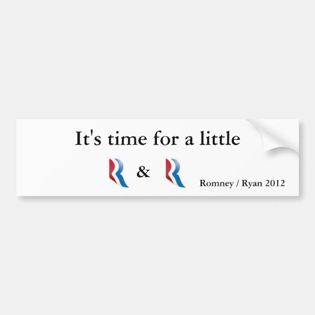 Romney Ryan 2012 Bumper Sticker (Front)
