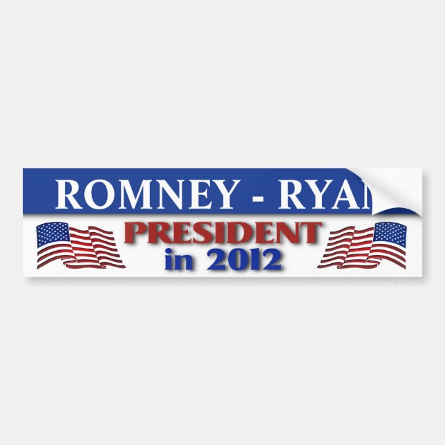 Romney Ryan 2012 Bumper Sticker (Front)