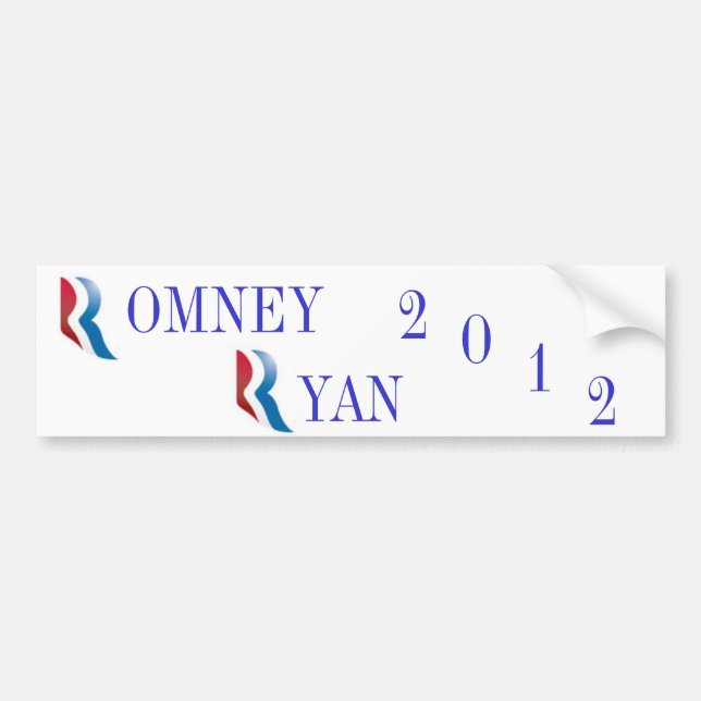 Romney Ryan 2012 Bumper Sticker (Front)